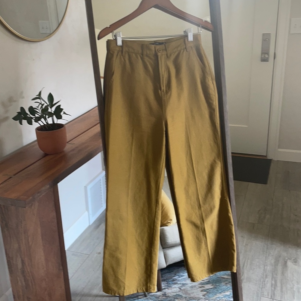 Mustard wide leg pants